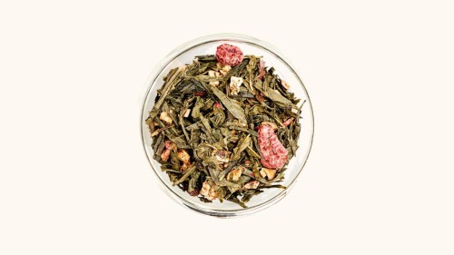 Herbata zielona aromatyzowana Sencha Malina i Cytryna