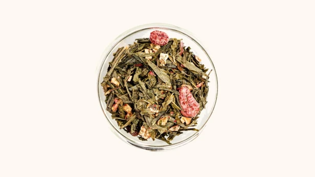 Herbata zielona aromatyzowana Sencha Malina i Cytryna