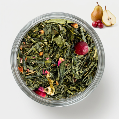 Sencha Gruszka i Żurawina — herbata zielona aromatyzowana