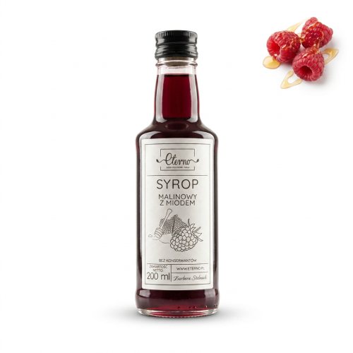 Syrop malinowy z miodem 200ml