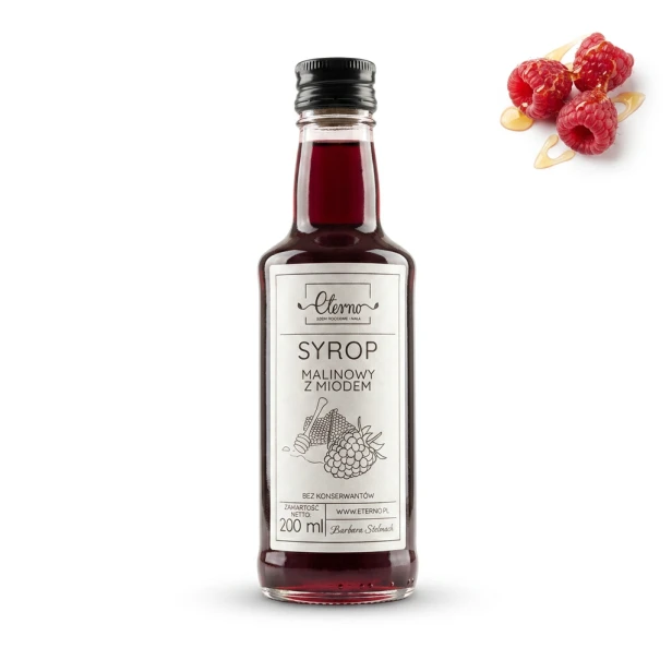 Syrop malinowy z miodem 200ml